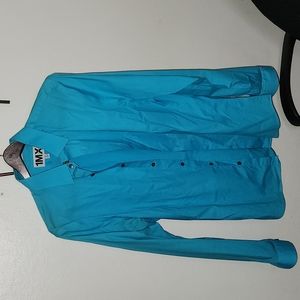 Express Slim Fit Turquoise Dress Shirt